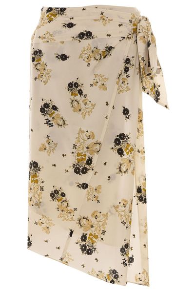 Isabel Marant Floral Printed Side Slit Skirt