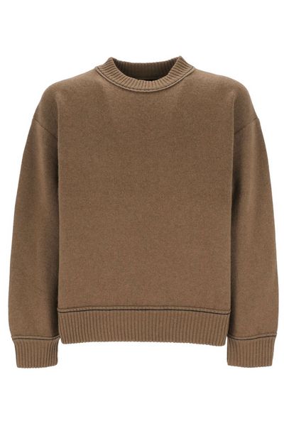 Sacai Long Sleeved Crewneck Knitted Jumper