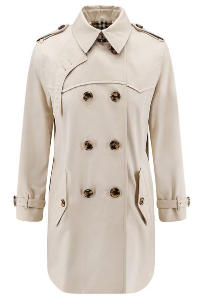 Burberry Logo Patch Double-Breasted Coat