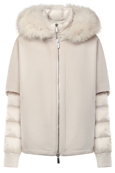 Moorer Removable Hood Wool Coat