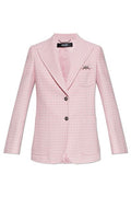 Versace Checked Pattern Single-Breasted Blazer