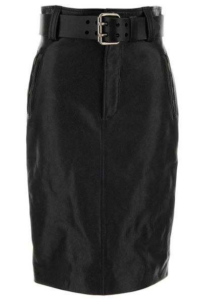 Saint Laurent Belted Pencil Skirt