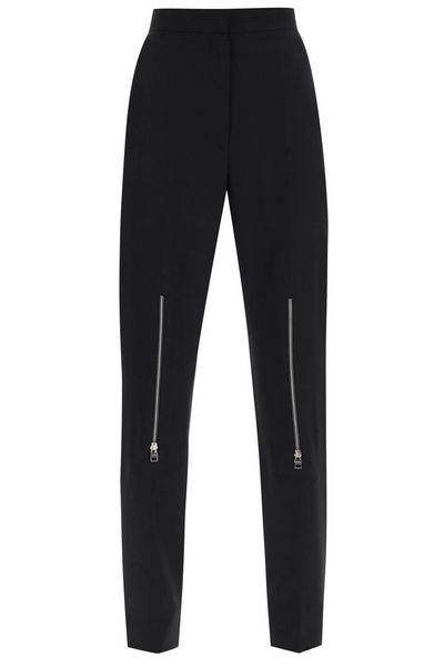 Alexander McQueen Zip-Embellished Slim-Cut Trousers