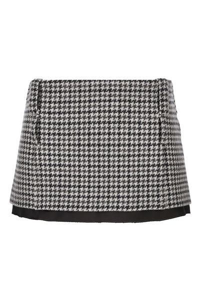 Miu Miu Houndstooth Mini Skirt