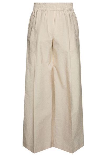Brunello Cucinelli Elastic-Waist Wide-Leg Pants