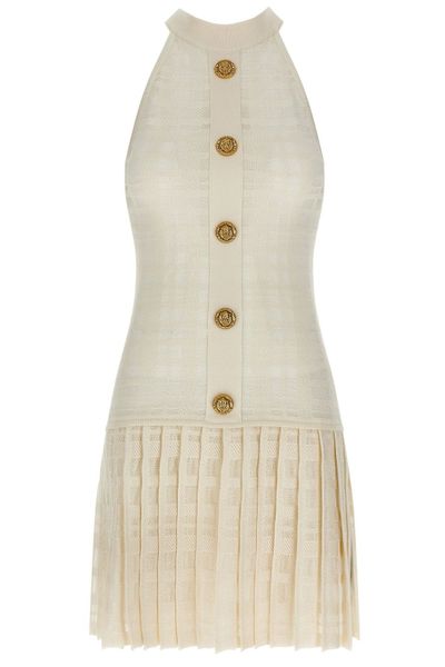 Balmain Button Embellished Sleeveless Dress