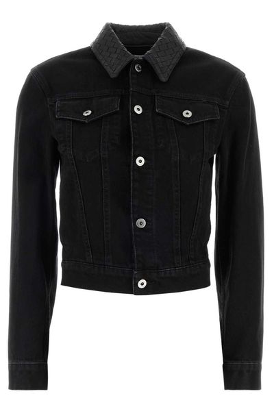 Bottega Veneta Woven-Collar Denim Jacket
