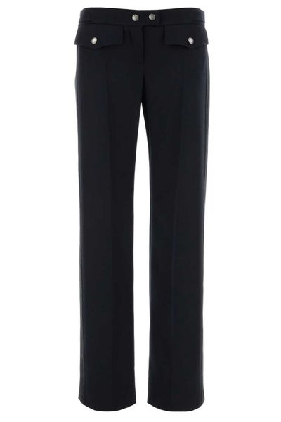 Alexander McQueen Buttoned Waist Straight Pants