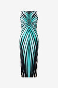 Roberto Cavalli Ray Of Sea Print Midi Dress