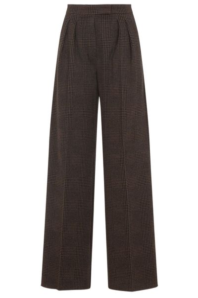 Max Mara Pleated Checked Trousers