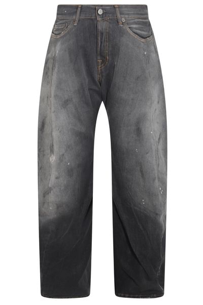 Acne Studios Logo Patch Wide-Leg Jeans