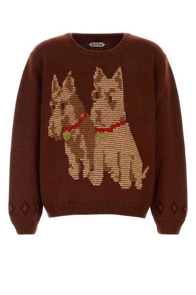 Bode Scottie Intarsia Knitted Sweater