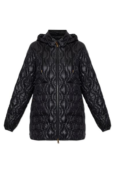 Moncler Balette Geometric Quilted Mid-Length Down Jacket