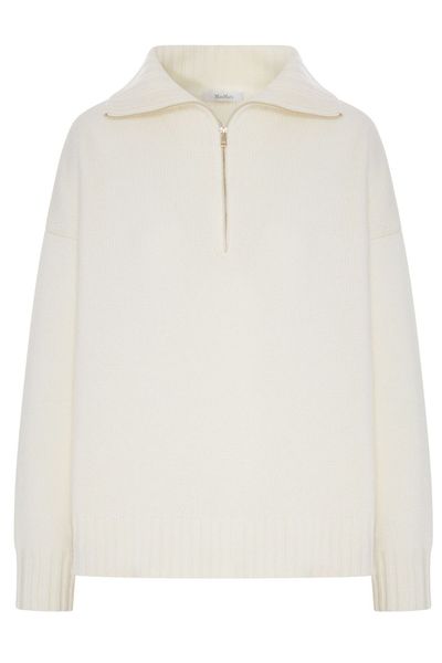 Max Mara Half-Zipped Long-Sleeved Jumper