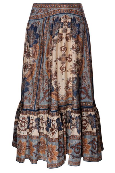 Zimmermann Ascension Tiered Midi Skirt