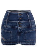 Diesel Double Waist Denim Mini Skort