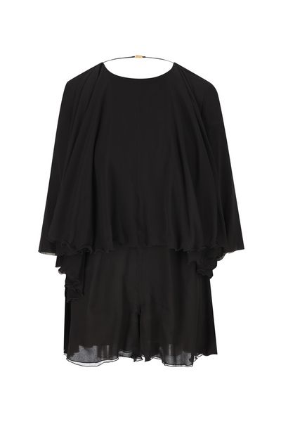 Saint Laurent Ruffled Backless Jumpsuit