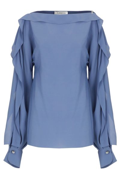 Lanvin Long Sleeved Ruffled Blouse