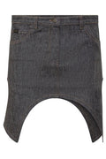 Courrèges Mid-Rise Asymmetric-Hem Mini Skirt