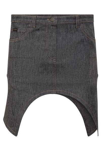 Courrèges Mid-Rise Asymmetric-Hem Mini Skirt