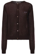 Miu Miu Crewneck Button-Up Cardigan