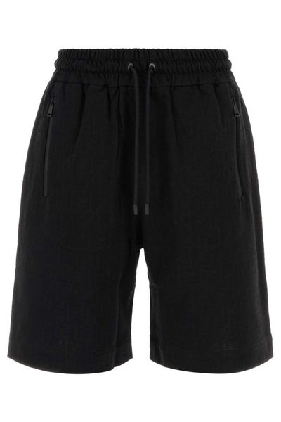 Fendi FF Jacquard Drawstring Bermuda Shorts