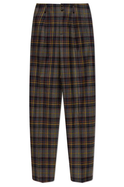 Etro Checked Pleated Pants