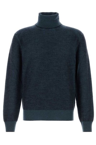 Brioni Ribbed Turtleneck Knitted Sweater