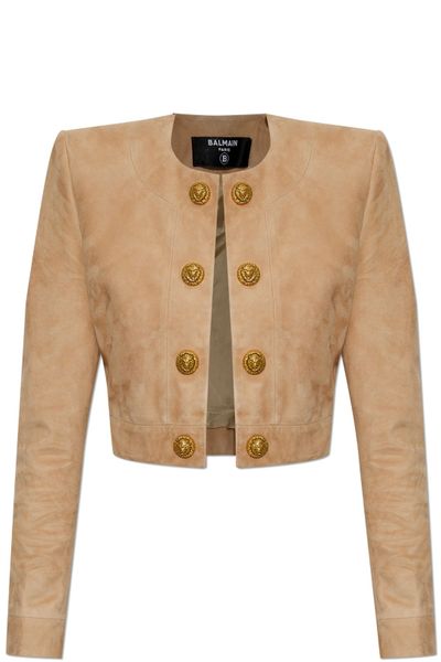 Balmain Button Detailed Cropped Jacket