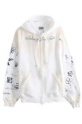 Balenciaga Distressed Classic Ink Zipped Hoodie