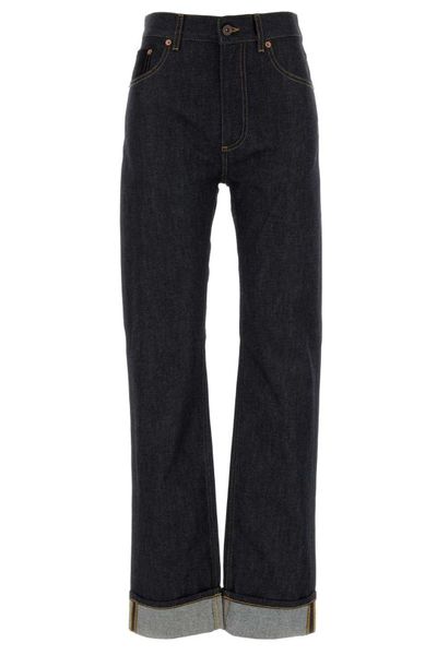 Bottega Veneta Turn-Up Hem Straight Denim Jeans