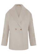 Ermanno Scervino Laced Detailed Double-Breasted Coat