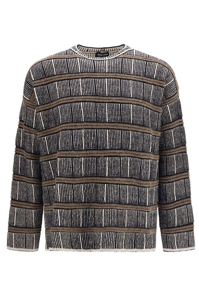 Giorgio Armani Oversized Striped Knitted Sweater