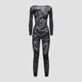 Wolford Rose Shadow Sheer Catsuit Jumpsuit