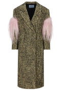 Prada Fringed Chevron Knitted Coat