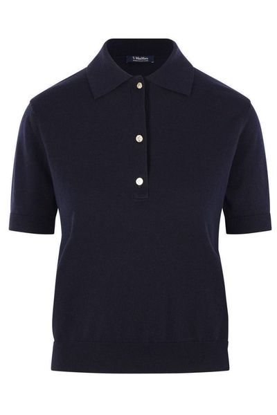 'S Max Mara Smmpomposa Short-Sleeved Knitted Polo Shirt