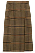Saint Laurent Pleated Midi Skirt