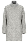 Peserico Ribbed Collar Zip-Up Coat