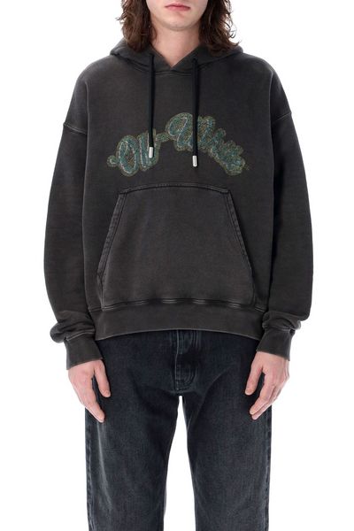Off-White Graphic Printed Drawstring Hoodie