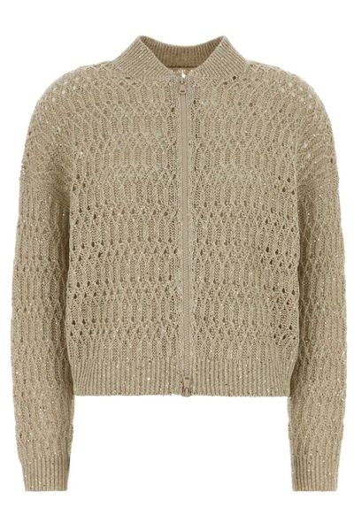 Brunello Cucinelli Long Sleeve Zipped Cardigan