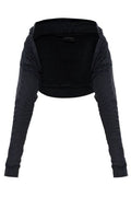 Balenciaga Ruched Cropped Hoodie