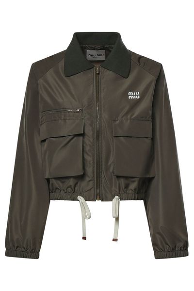 Miu Miu Zip-Up Drawstring Jacket