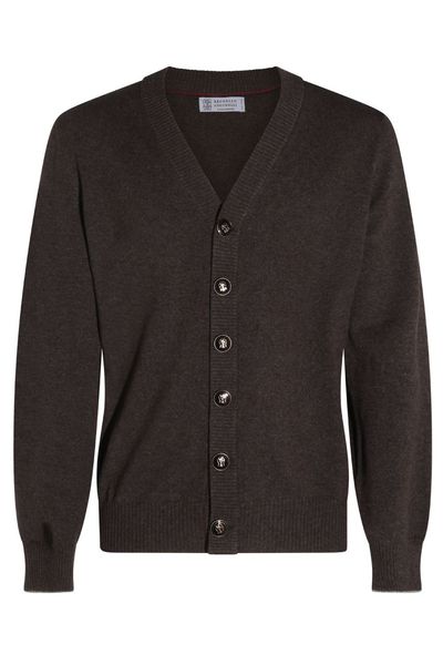 Brunello Cucinelli Buttoned V-Neck Cardigan