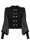 Balmain Cropped Tweed Muslin Jacket