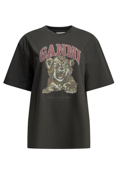 Ganni Baby Tiger Beaded T-Shirt
