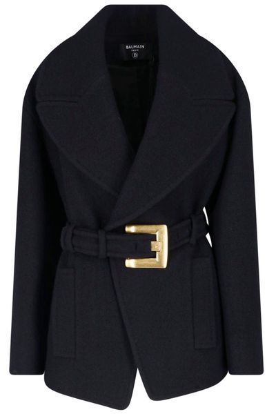 Balmain Belted Buckle Blazer