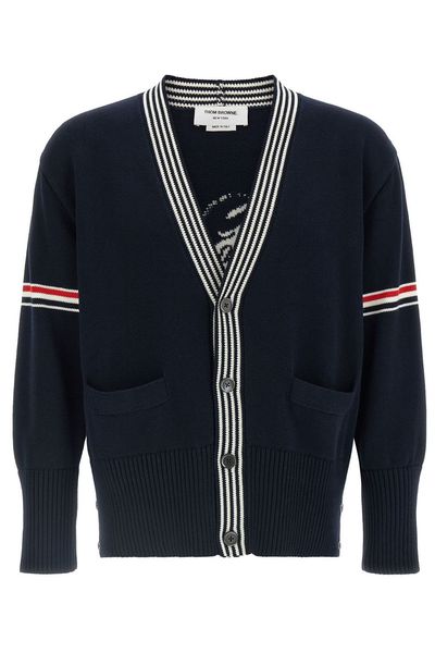 Thom Browne Lobster Intarsia V-Neck Cardigan