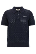 Miu Miu Openwork Knitted Polo Top