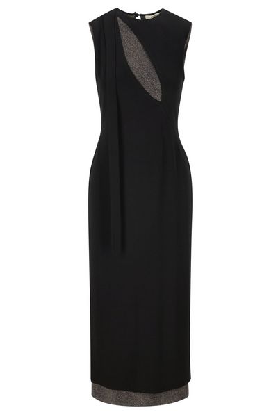 Fendi Cut-Out Detailed Sleeveless Midi Dress