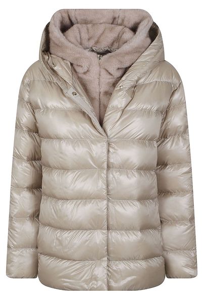 Herno Hooded Faux Fur Down Jacket